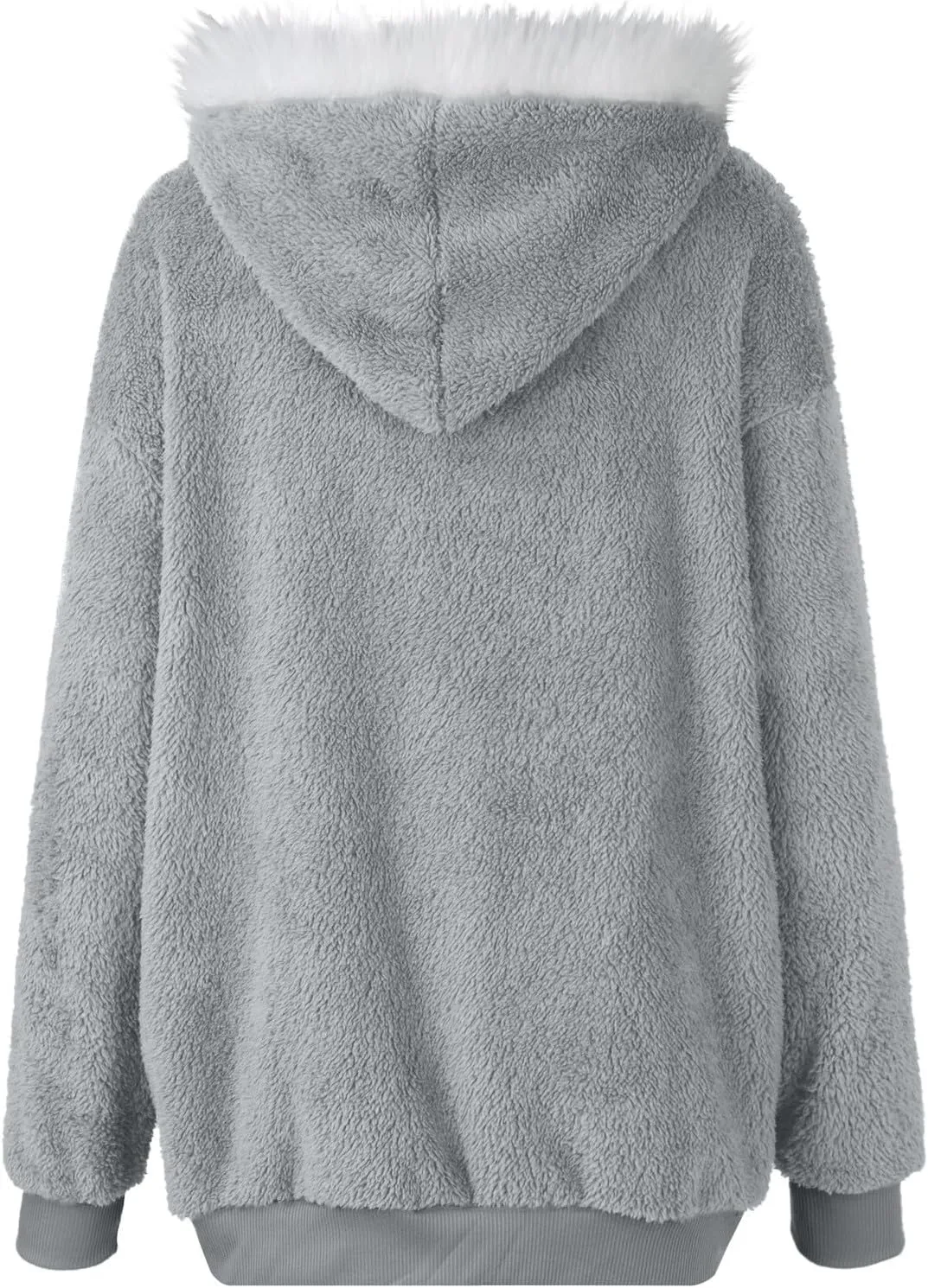 Fleece Jacket Women Sherpa Jacket Zip Up Hooded Oversized Coats Warm Winter Coats for Women 2024 with Pockets