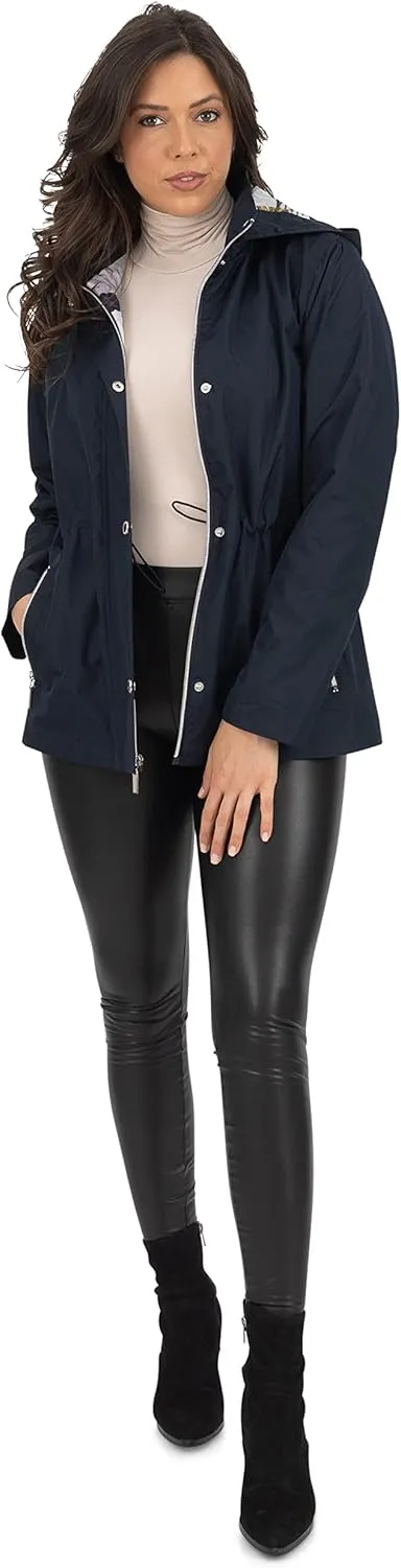 Fleet Street Ltd. Women's 33" Anorak Raincoat W/Removable Hood