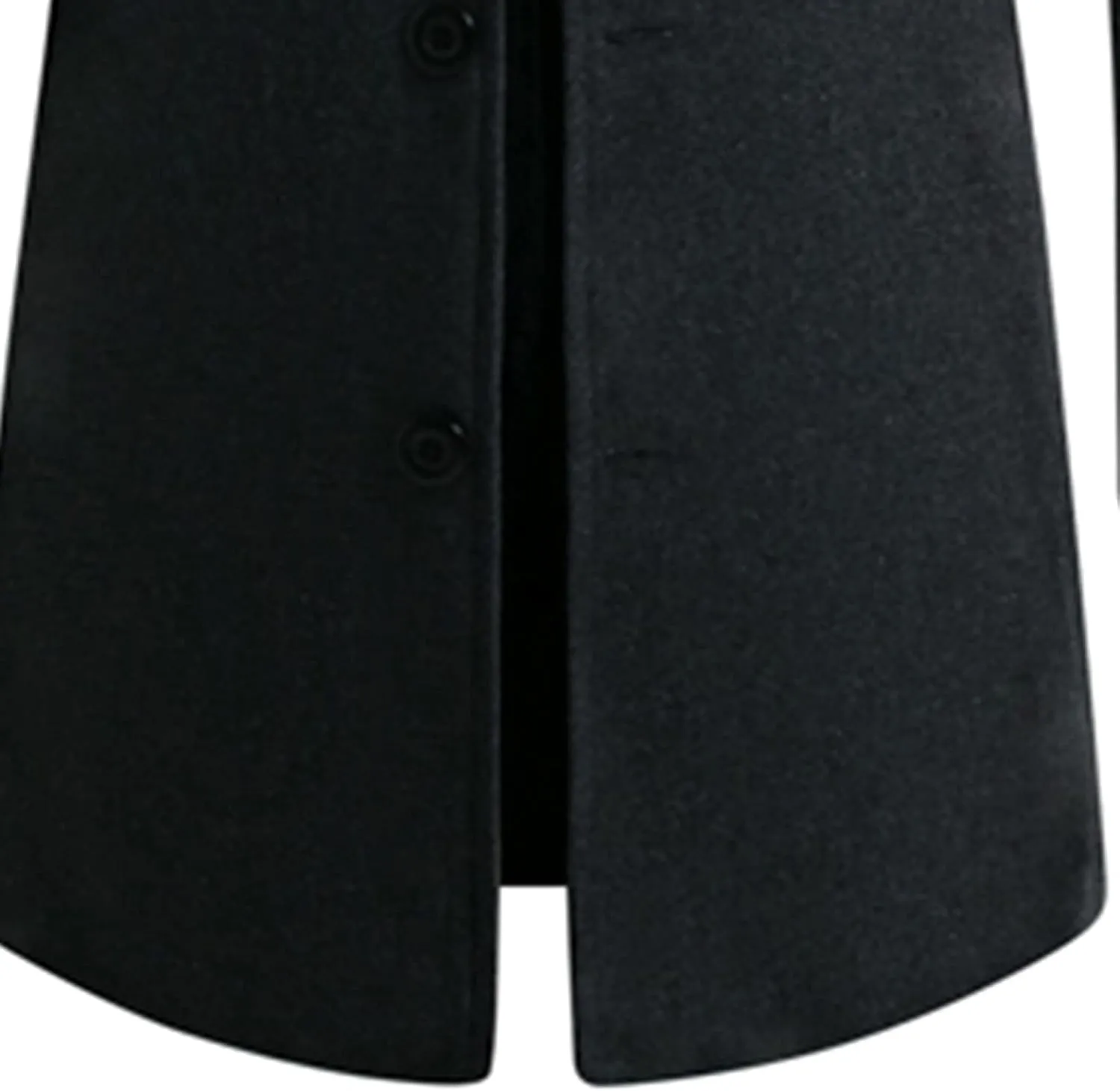 French Woolen Coat For Men's,Mens Business Solid Down Jacket Trench Topcoat Breasted Slim Fit Lapel Winter Overcoat