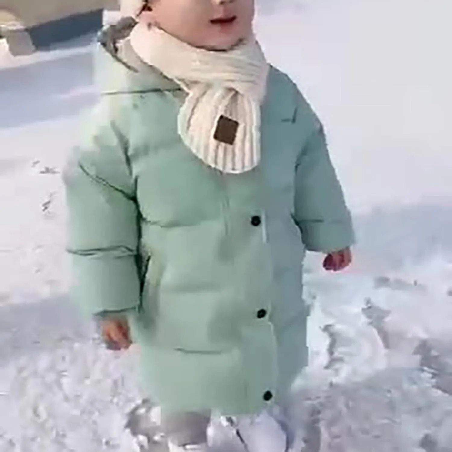 Girls Winter Coats Size 8 Children's Down Padded Jacket Long Cotton Padded Jacket Baby Children's Big Girls Ski Jacket