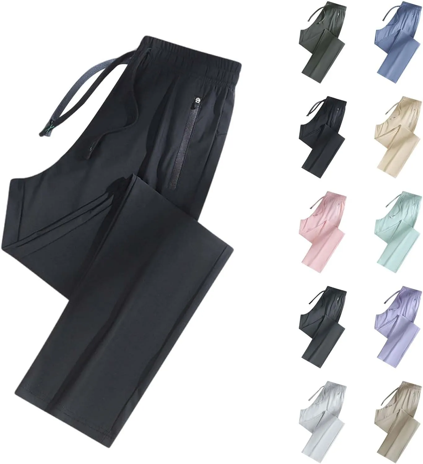 Glide Pants Womens Quick Dry Pull-On Hiking Yoga Golf Travel Pants Summer Athletic Breathable Workout Stretch Pants