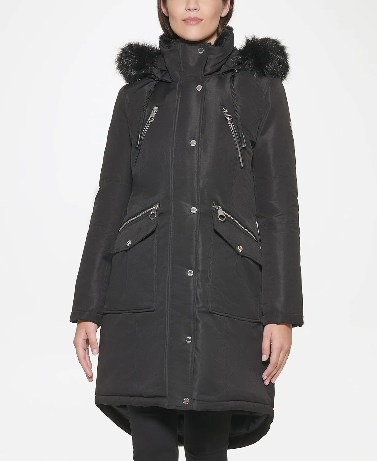 GUESS Women's Long Anorak Coat