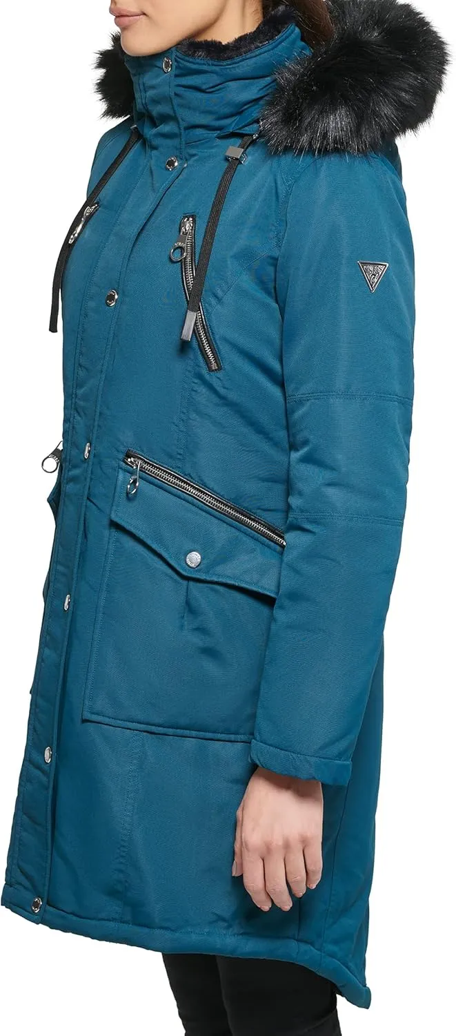 GUESS Women's Long Anorak Coat