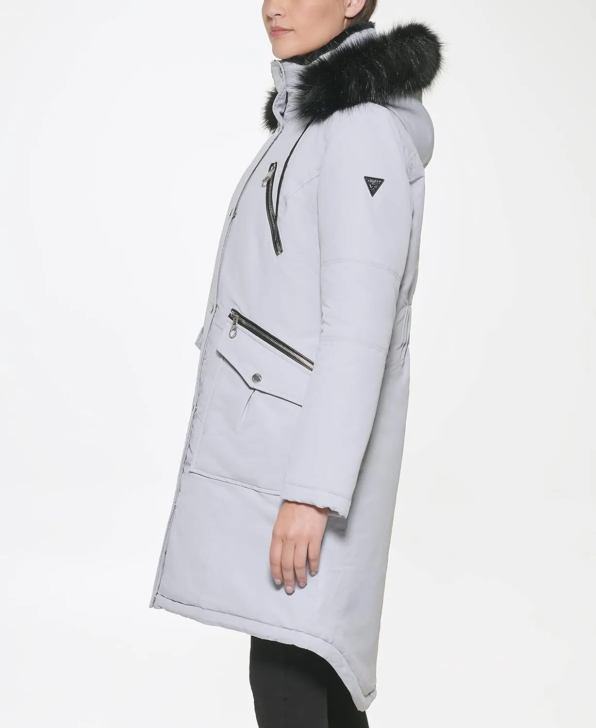 GUESS Women's Long Anorak Coat