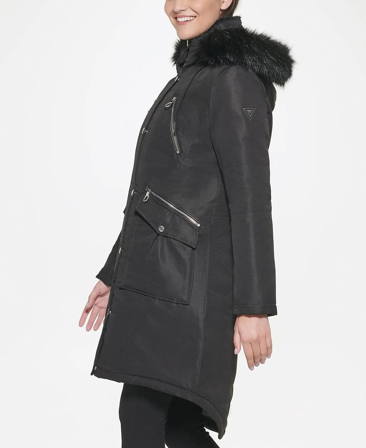 GUESS Women's Long Anorak Coat