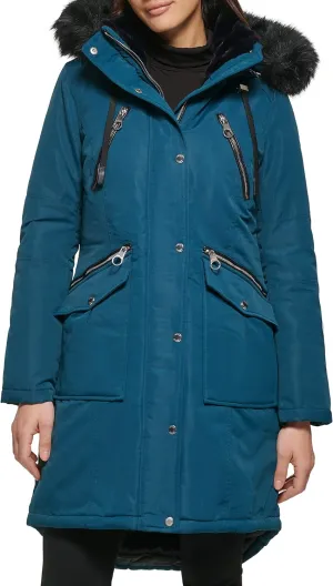 GUESS Women's Long Anorak Coat