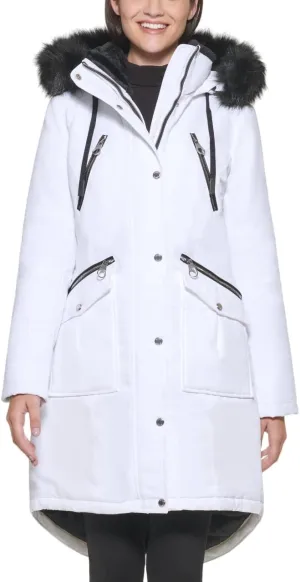 GUESS Women's Long Anorak Coat