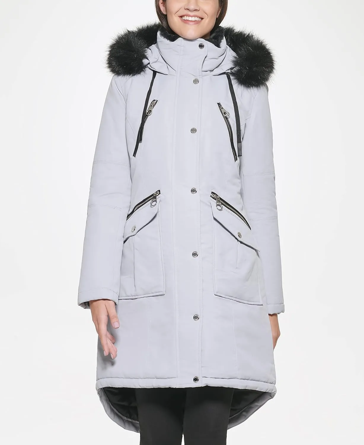 GUESS Women's Long Anorak Coat