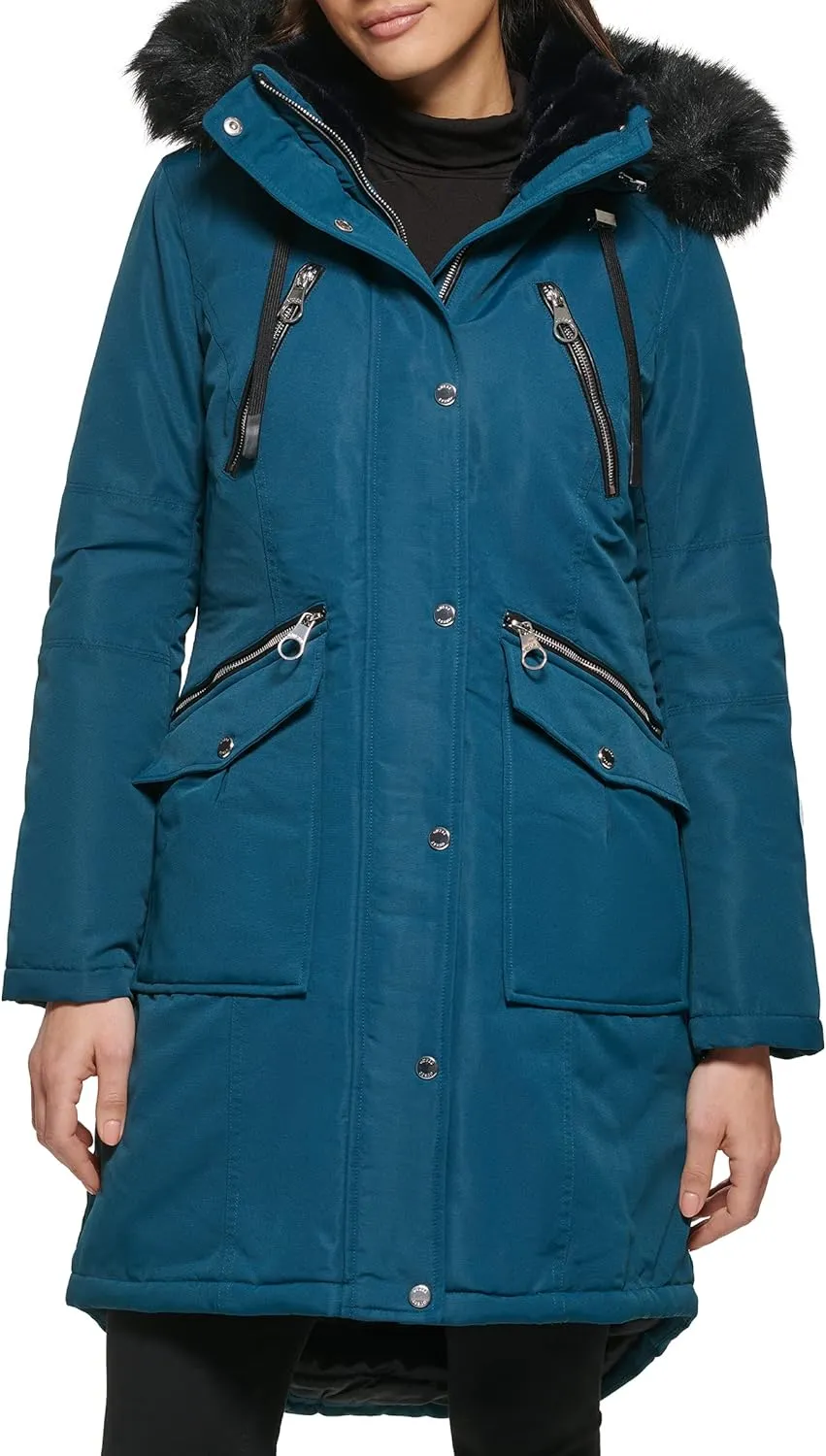 GUESS Women's Long Anorak Coat