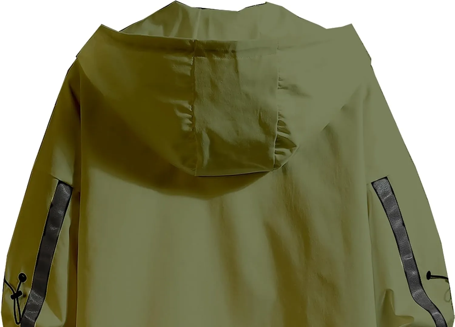 GURUNVANI Mens Hooded Windbreaker Jacket Zip Up Patchwork Hoodie Anorak