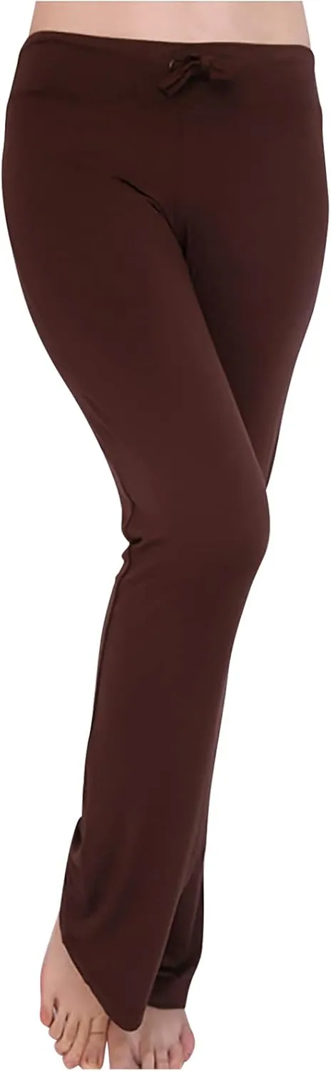 High Waisted Yoga Pants for Women Long Bootleg Flare Pants Drawstring Waist Sweatpants Athletic Lounge Pants