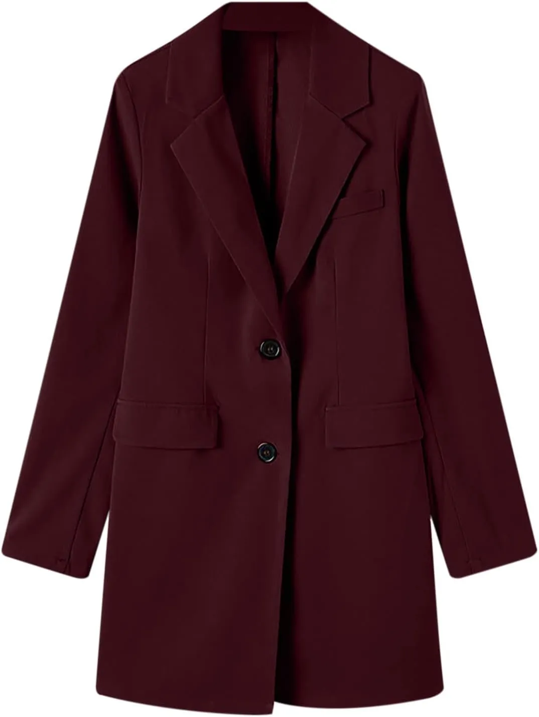 Hvyesh Women's Wool Blend Jackets 2024 Winter Trendy Mid Long Warm Trench Pea Coats Dressy Casual Double Breasted Overcoat