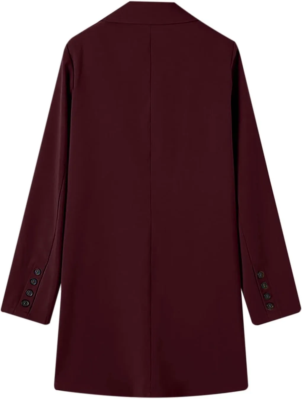 Hvyesh Women's Wool Blend Jackets 2024 Winter Trendy Mid Long Warm Trench Pea Coats Dressy Casual Double Breasted Overcoat