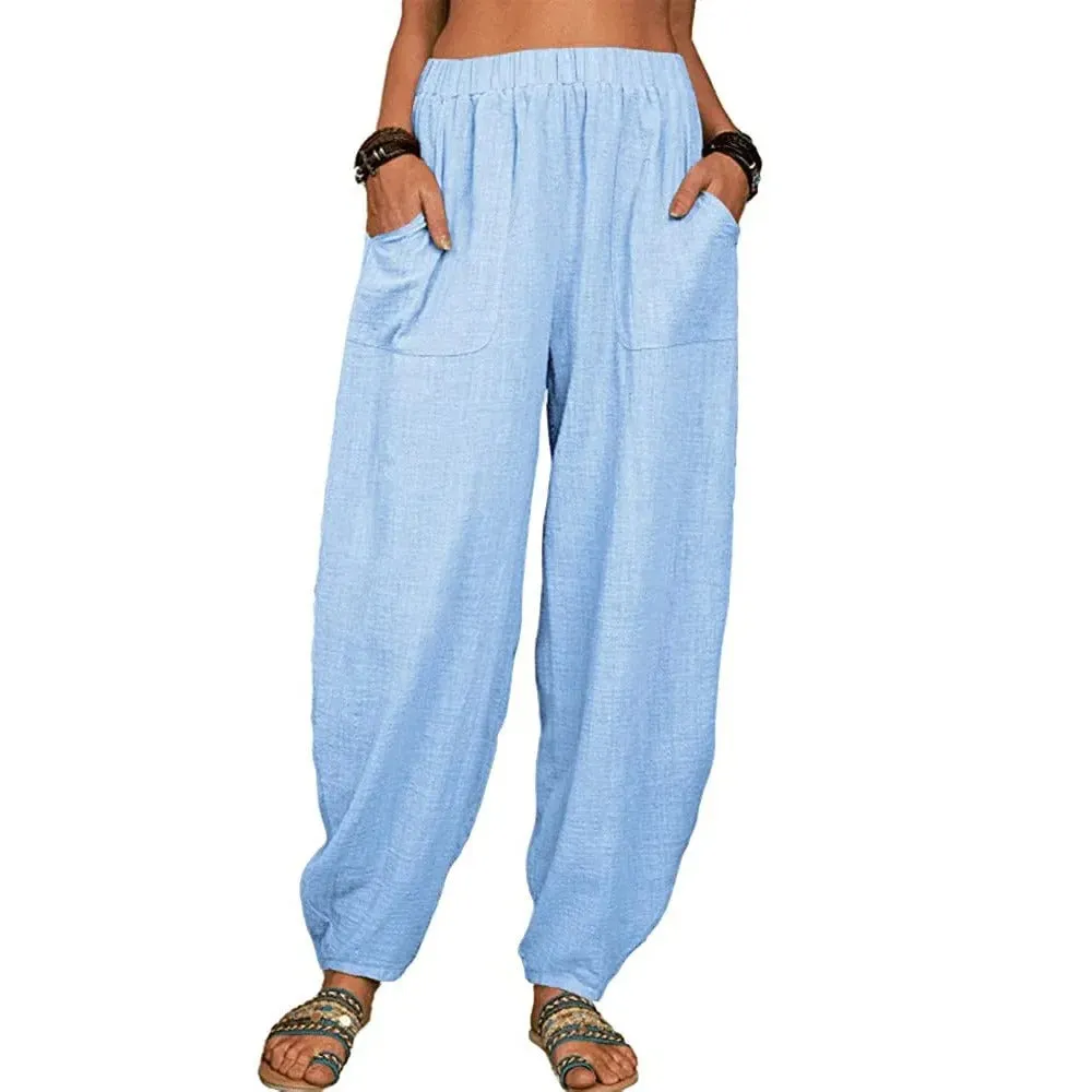 Ivyshape | Airy Linen Pants