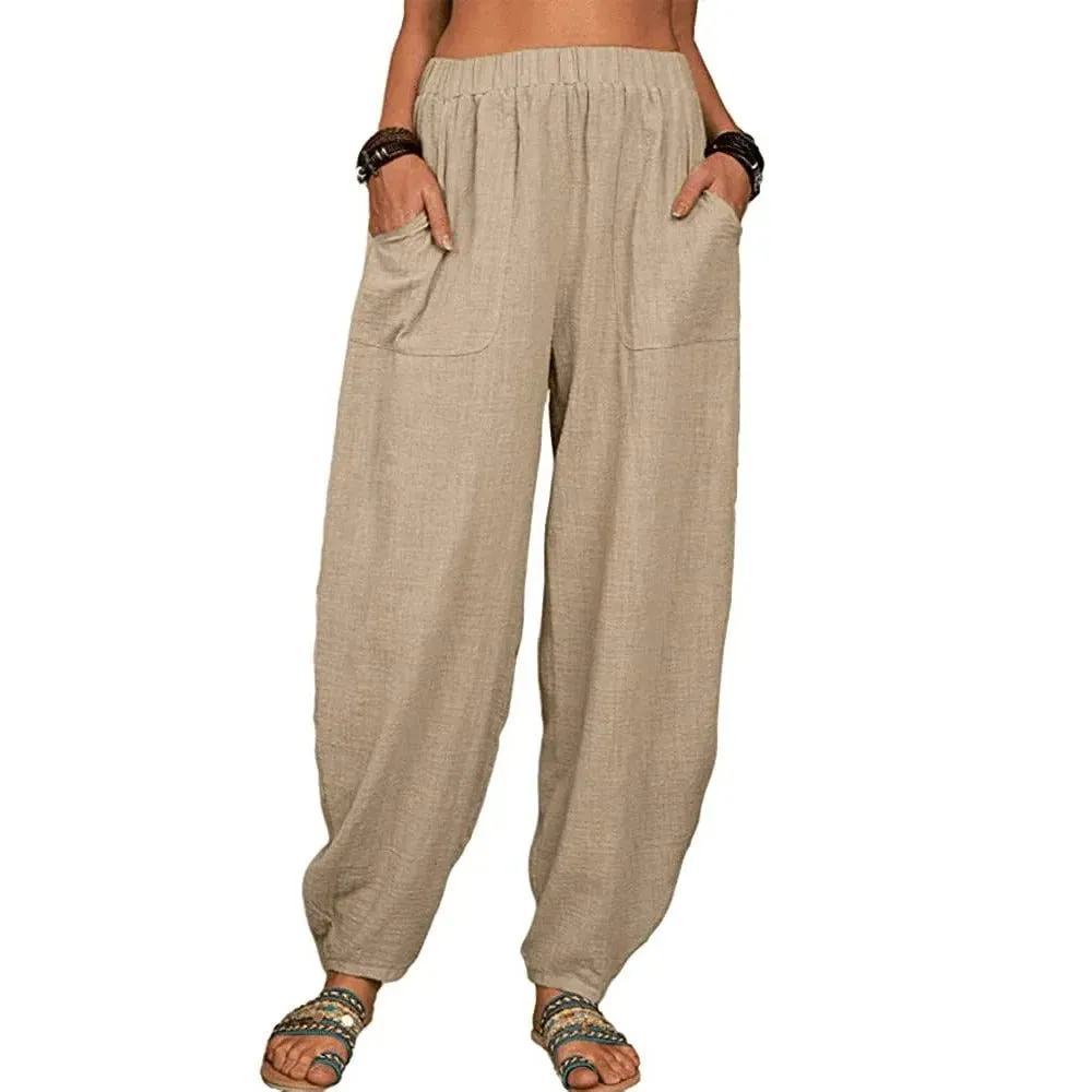 Ivyshape | Airy Linen Pants