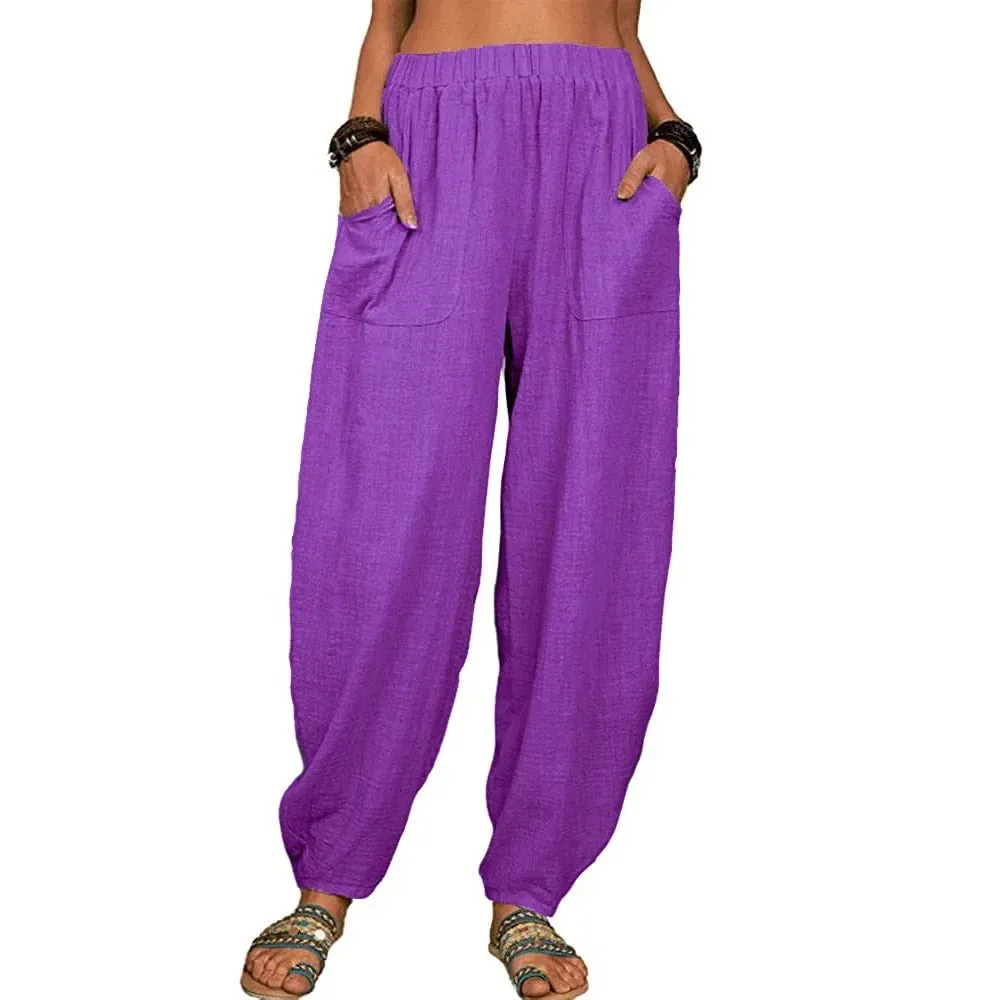 Ivyshape | Airy Linen Pants