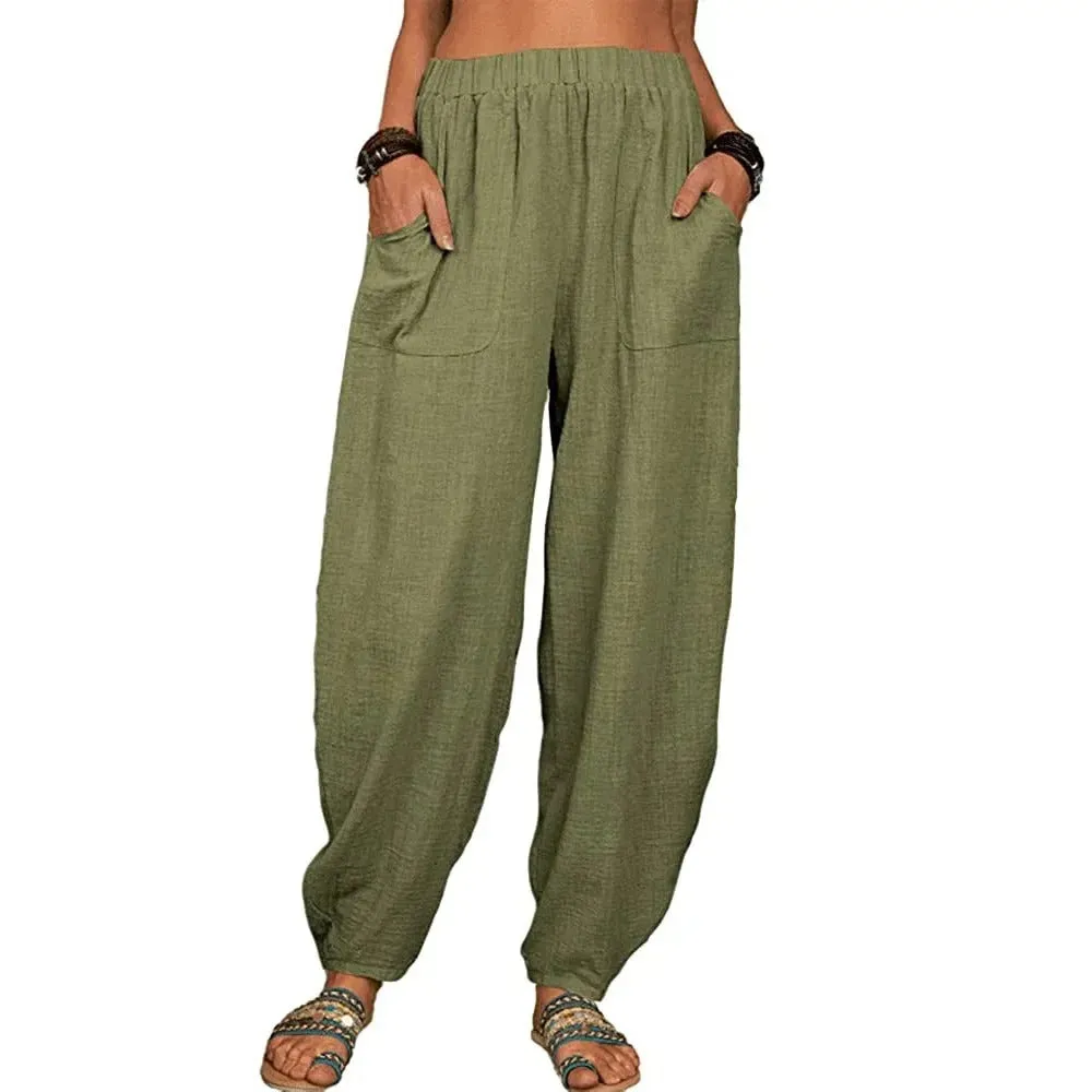 Ivyshape | Airy Linen Pants