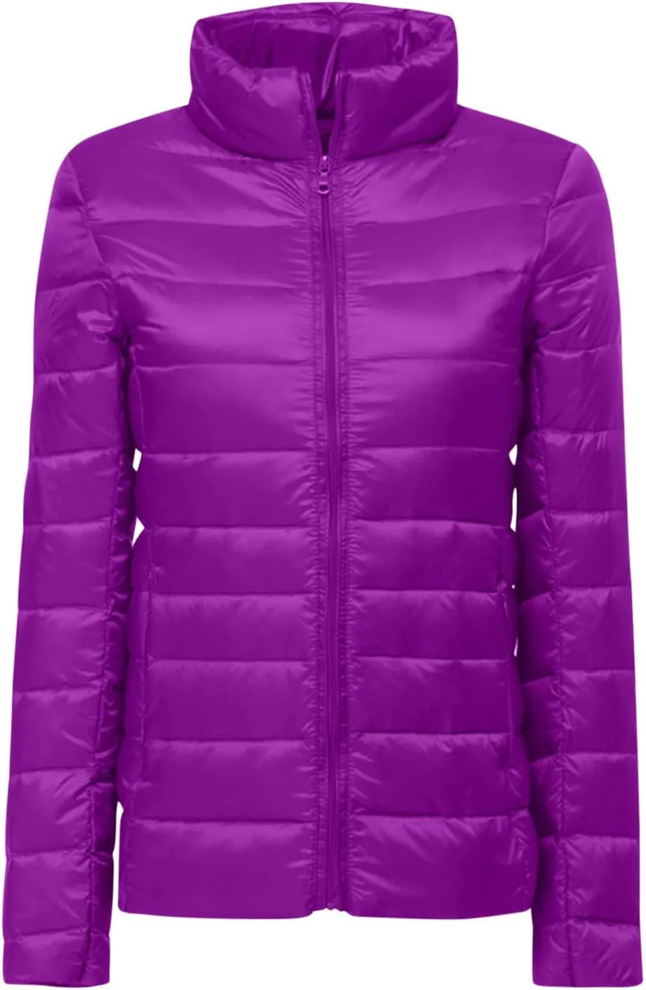 JEGULV Puffer Jacket Womens 2025 Winter Warm Lightweight Down Coats Lightweight Slim Fit Zip Up Jacket Short Duck Down Coats