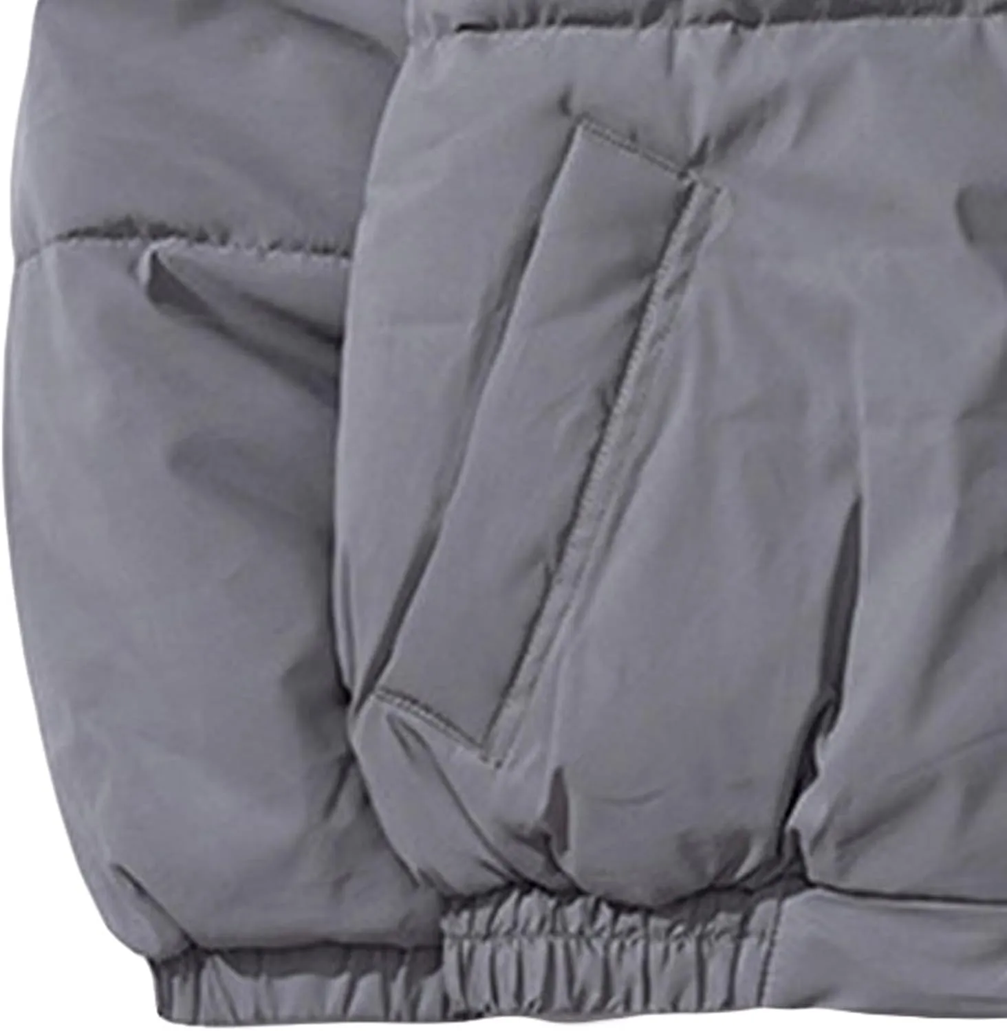 JEsilunmaMY Mens Winter Thicken Padded Coat Casual Stand Collar Solid Color Puffer Jacket Solid Color Cotton Down Outwear