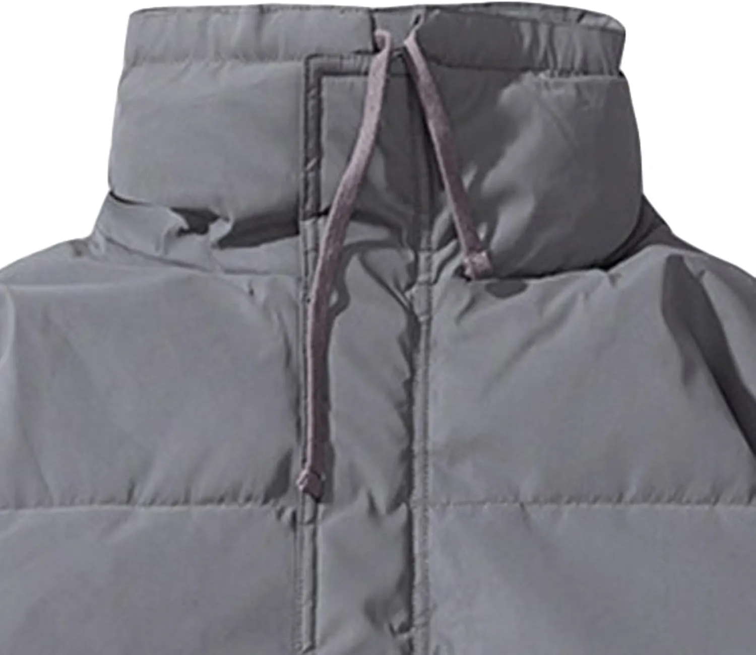 JEsilunmaMY Mens Winter Thicken Padded Coat Casual Stand Collar Solid Color Puffer Jacket Solid Color Cotton Down Outwear