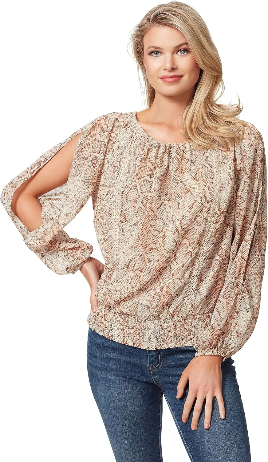 Jessica Simpson Women's Caroline Smocked Waist Top