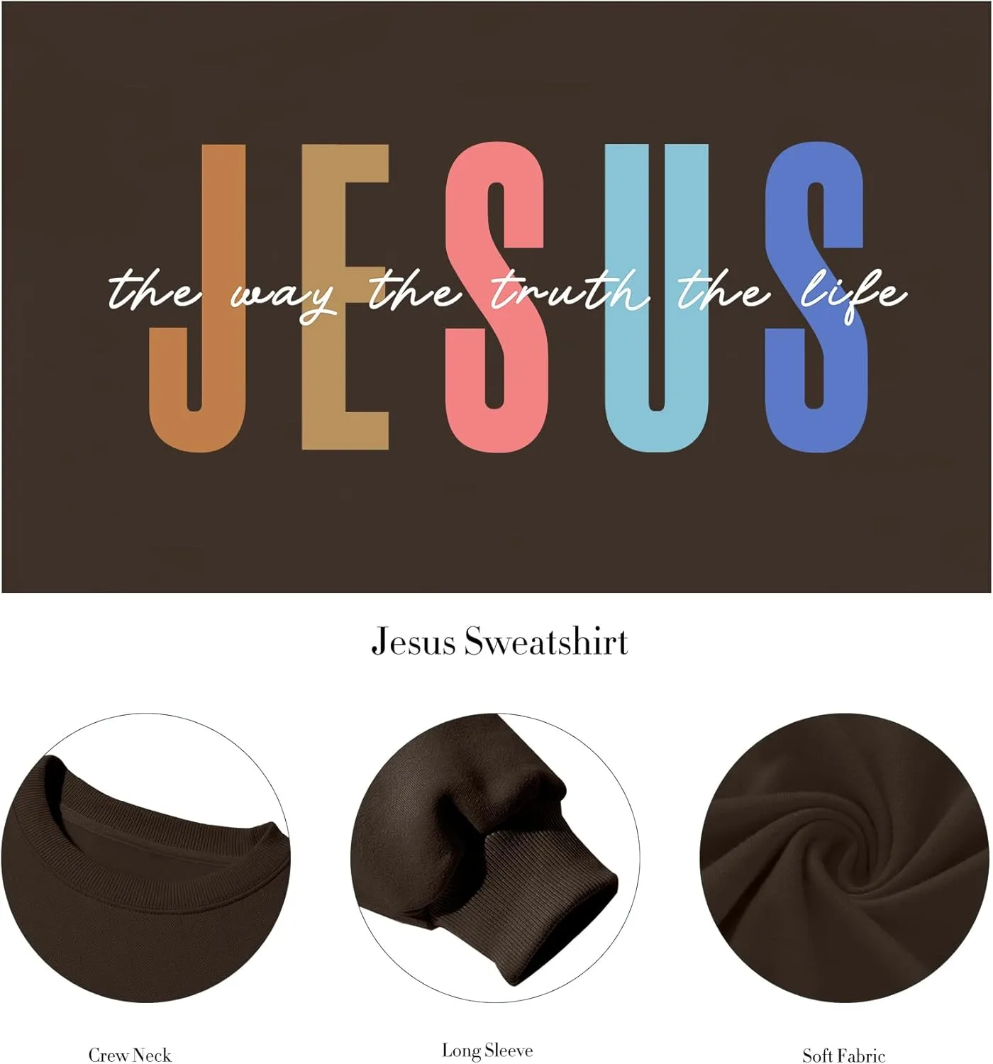 Jesus Sweatshirt Women Christian Sweatshirts Jesus Faith Sweater Bible Verse Top Religious Gift Pullover Top