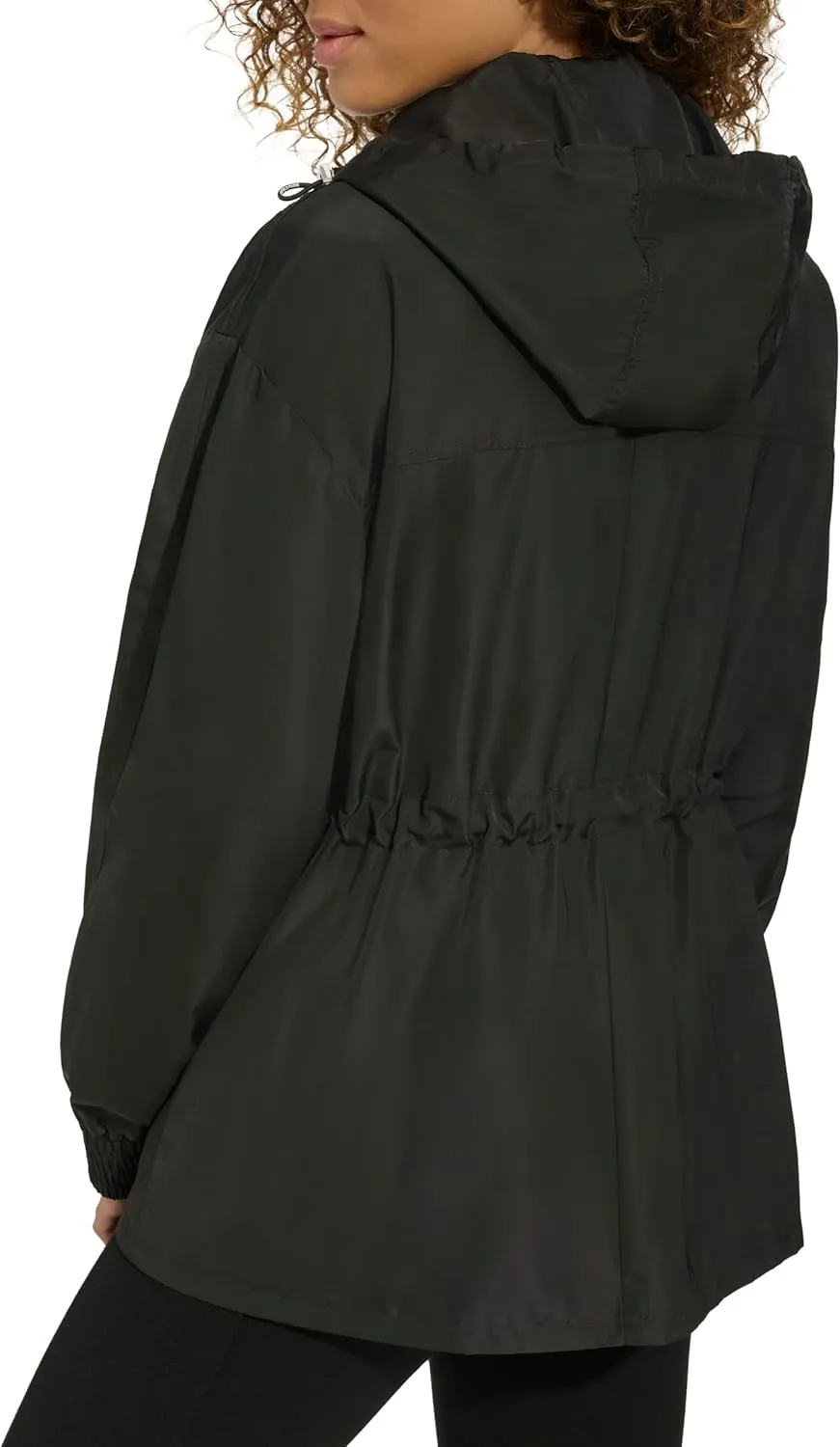 Karl Lagerfeld Paris Women's Soft Windbreaker Rain Wear Durable 3 Pocket Anorak