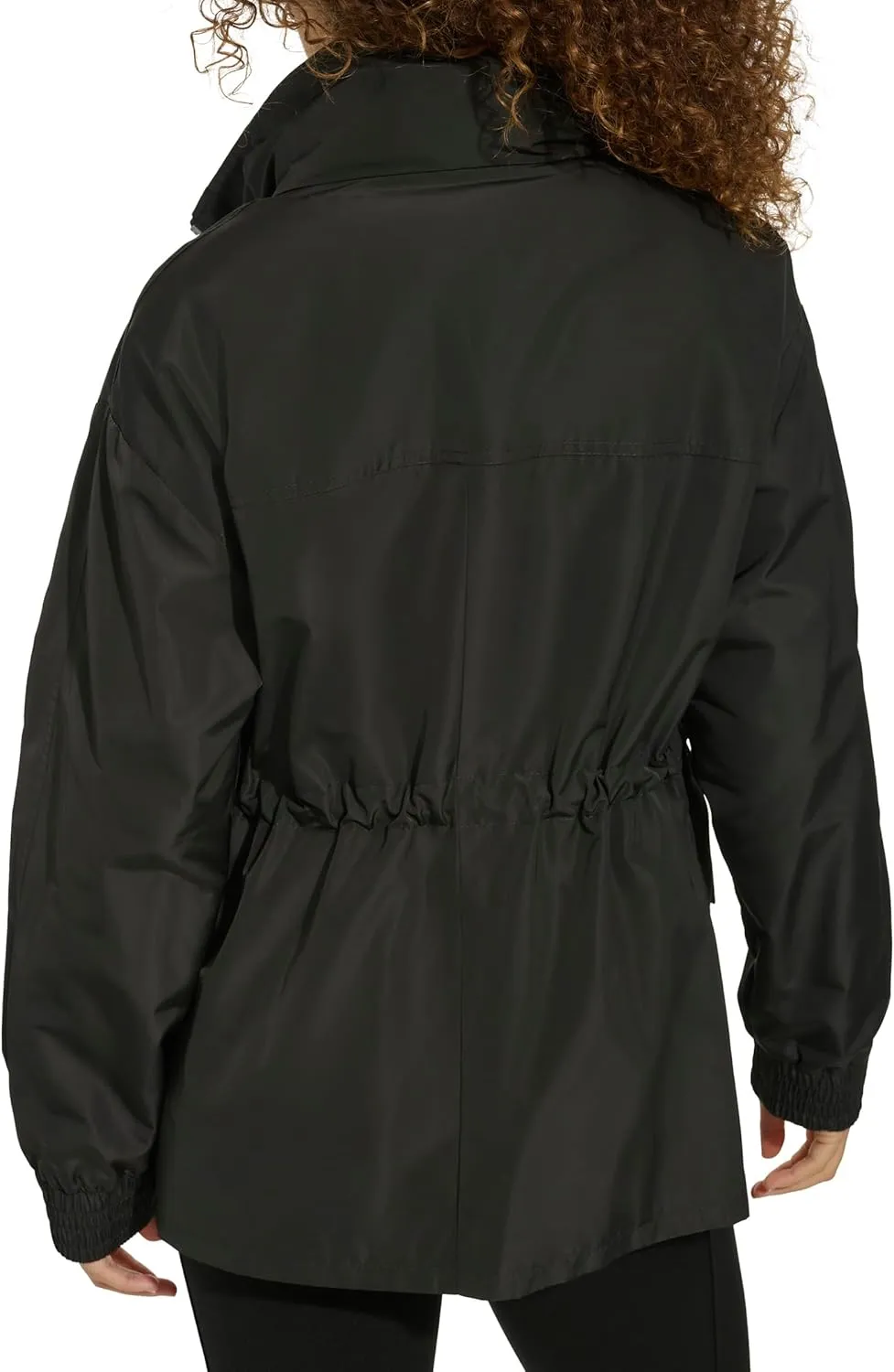 Karl Lagerfeld Paris Women's Soft Windbreaker Rain Wear Durable 3 Pocket Anorak