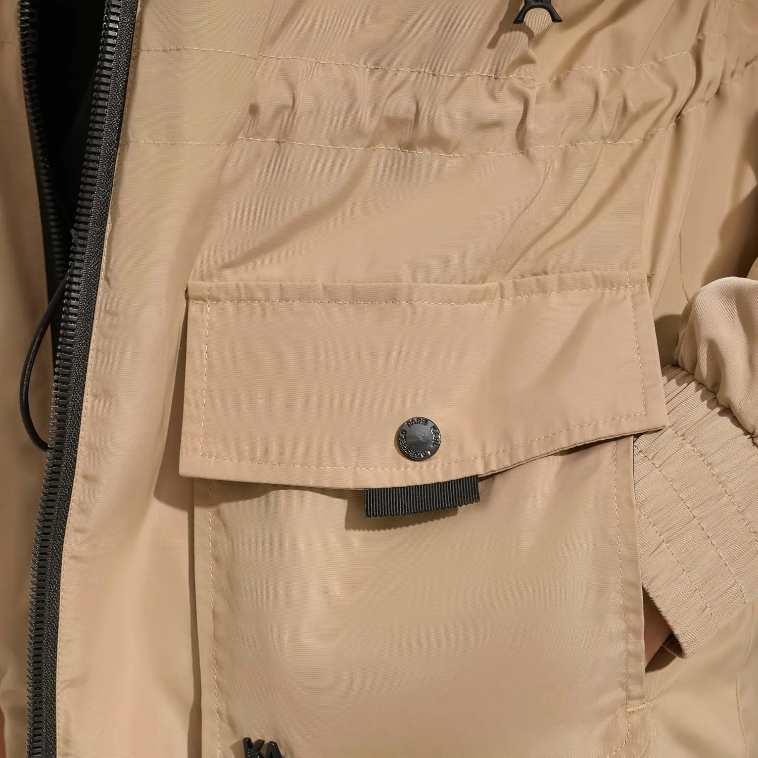 Karl Lagerfeld Paris Women's Soft Windbreaker Rain Wear Durable 3 Pocket Anorak