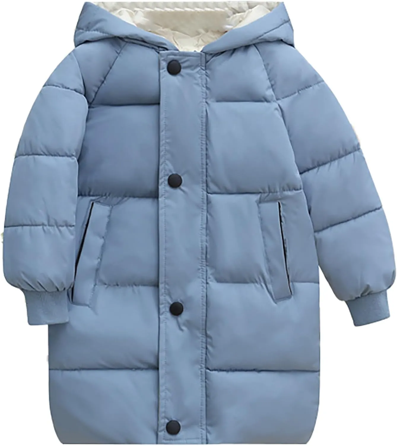 Kids Girls' Puffer Down Coat Winter Jacket Toddler Girls Long Cotton Padded Down Coat Overcoat for 3 to 9 Years