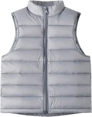 Kids Winter Thicken Puffer Down Jacket Vest 2025 Zip Warm Waistcoat Boys Girls Sleeveless Outerwear 4-16 Years Old