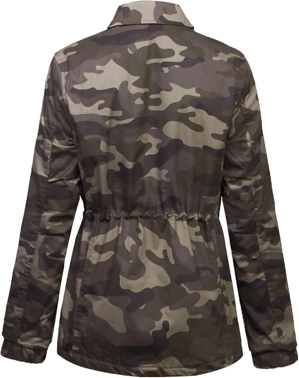 KOGMO Womens Military Anorak Safari Jacket with Pockets