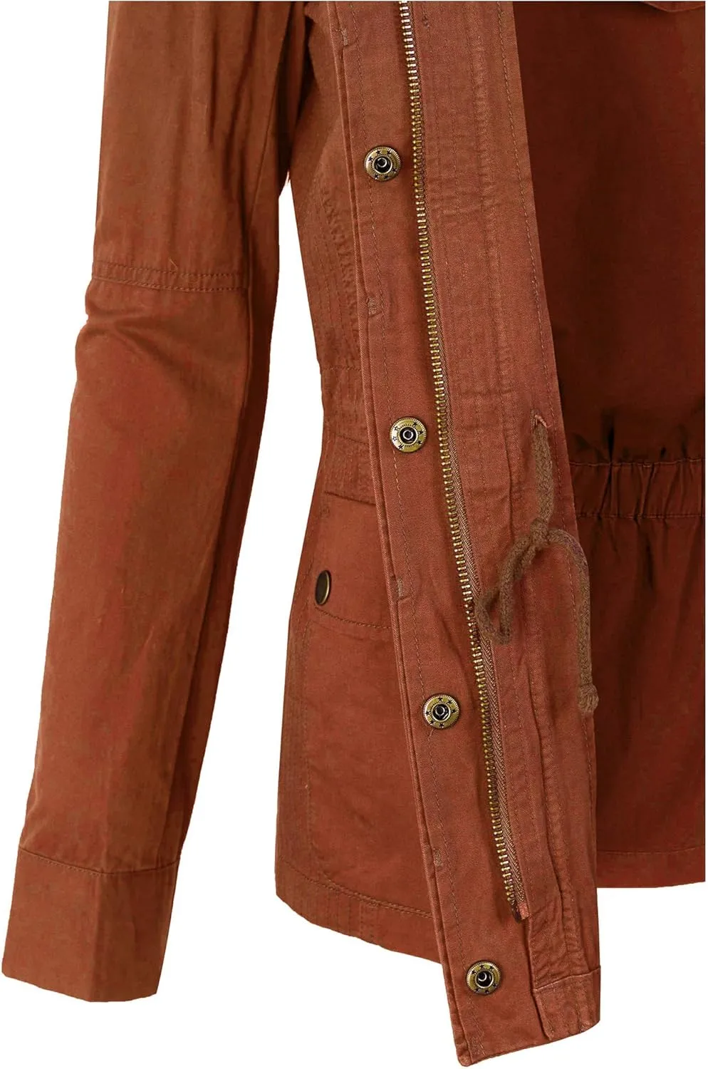 KOGMO Womens Military Anorak Safari Jacket with Pockets