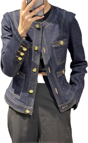 Ladies' Korean Style Retro Denim Jacket for Autumn and Winter