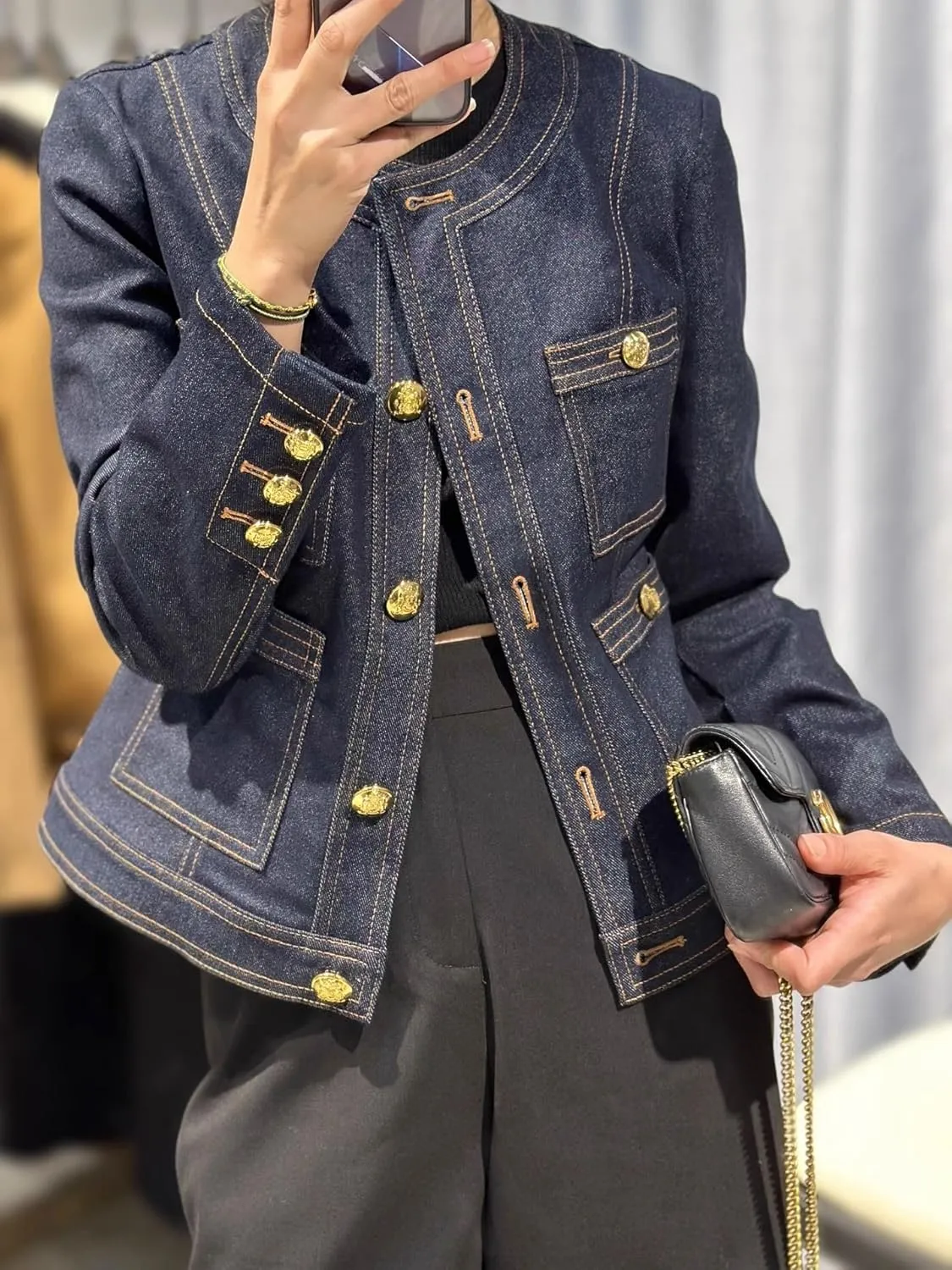 Ladies' Korean Style Retro Denim Jacket for Autumn and Winter