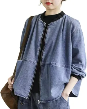 Ladies' Winter Korean Style Denim Jacket