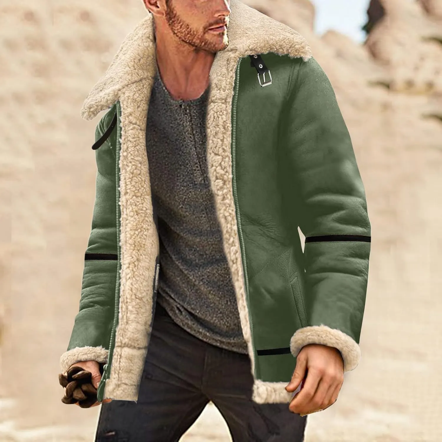 LCMTWX Mens Puffer Jackets Jacket Stand Collar Knitted Splice Sweater Coat Casual Cardigan Men's Winter Thickened Warm