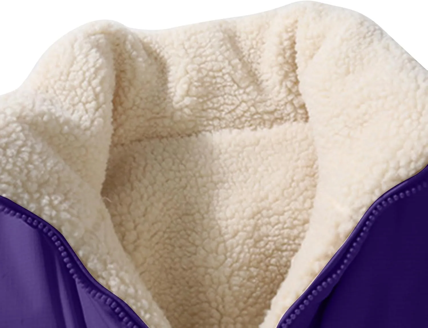 lcziwo Men's Reversible Puffer Jacket Sherpa Fleece Lined Warm Thick Quilted zip up Stand Collar cozy winter coat