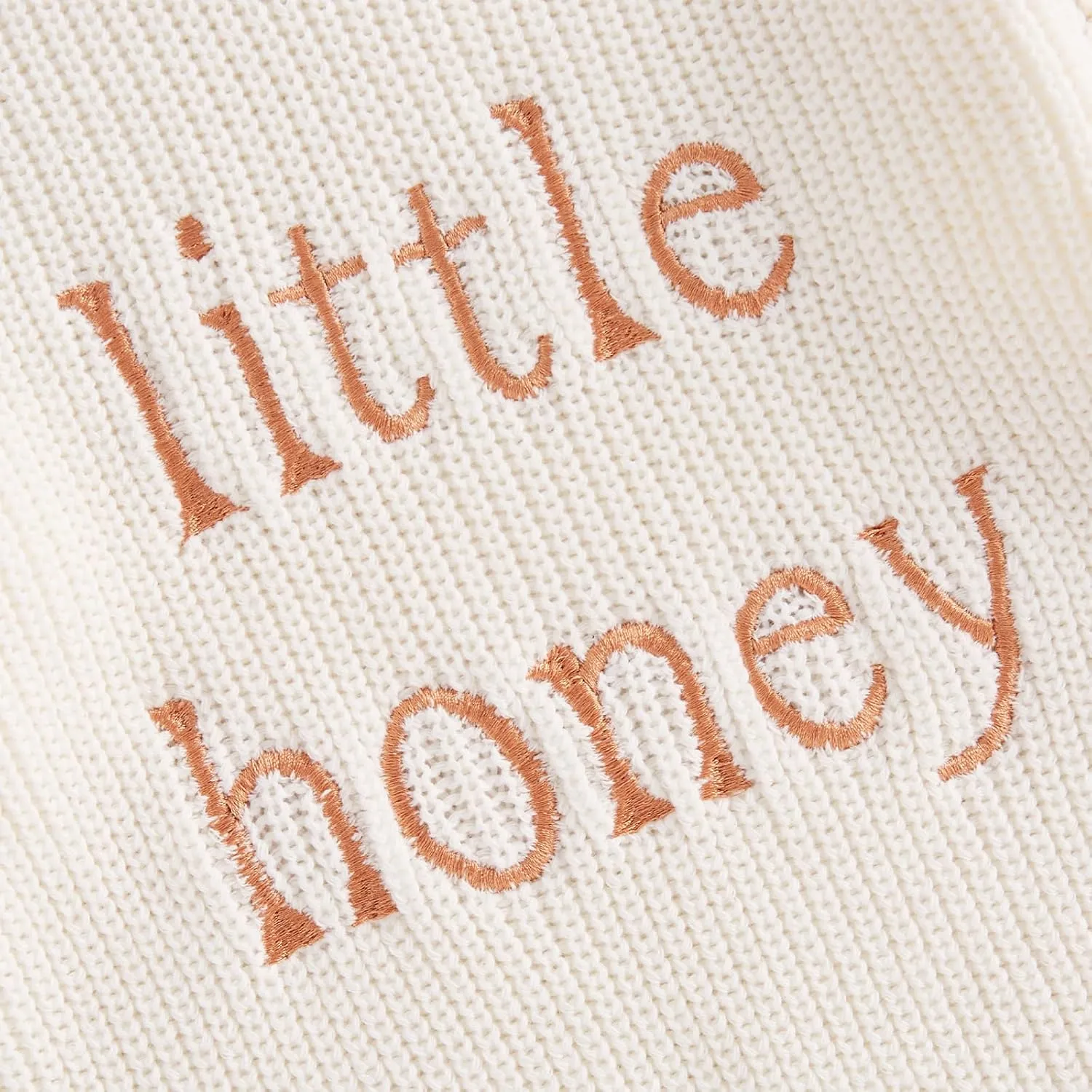 Lesimsam Newborn Baby Boy Girl Valentines Outfit Oversized Embroidery Long Sleeve Knit Sweater Bubble Romper Bodysuit