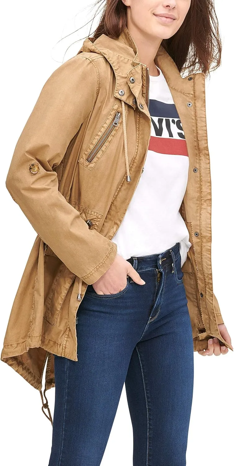 Levi's Women's Cotton Hooded Anorak Jacket (Standard & Plus Sizes)