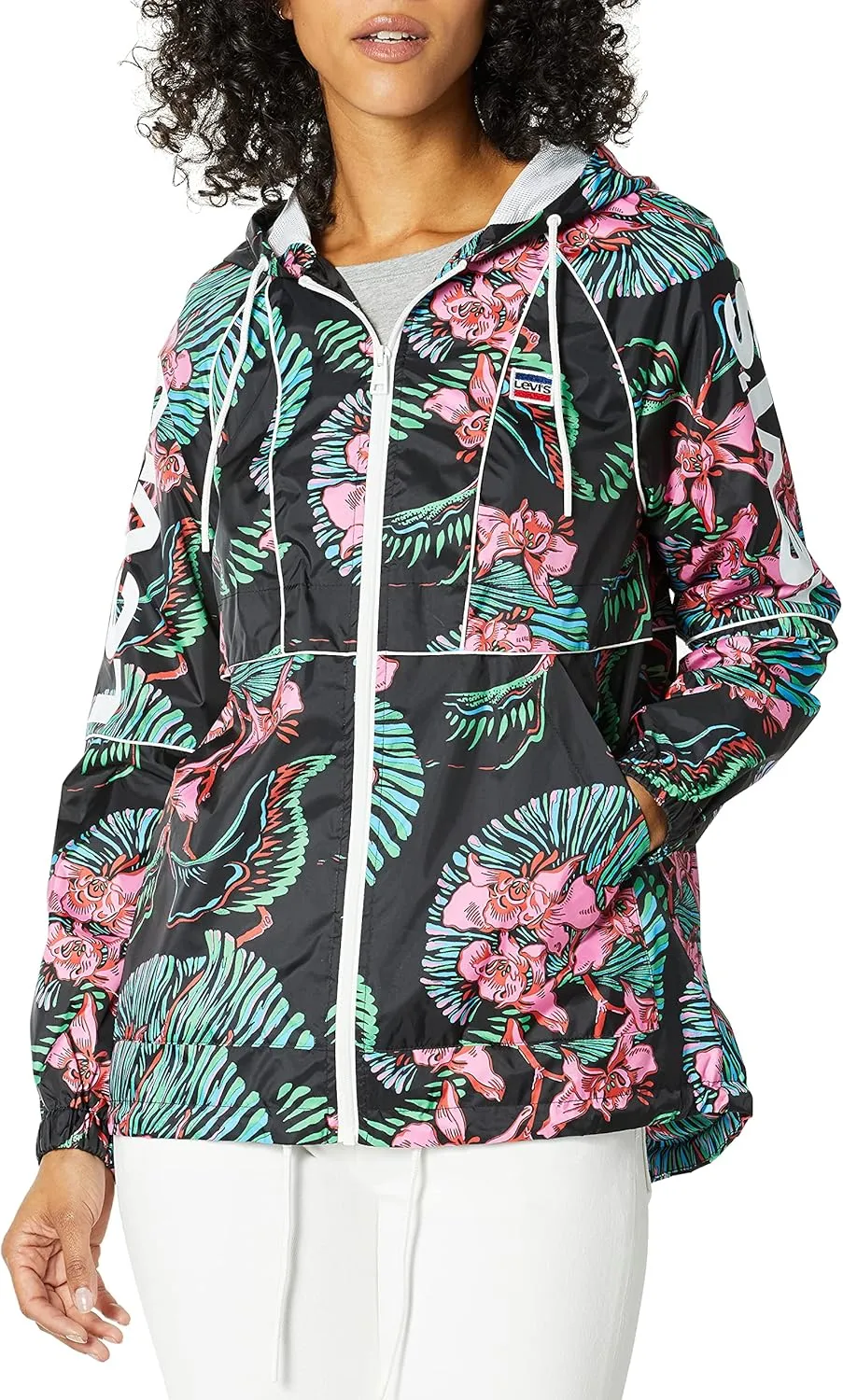 Levi's Women's Retro Lightweight Nylon Anorak Rain Jacket (Standard & Plus Sizes)