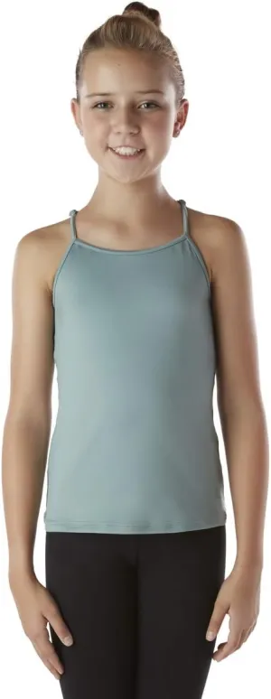 Liakada Girls Padded Top Tank Top with Scoop Neckline Dance, Gym, Yoga, Cheer!