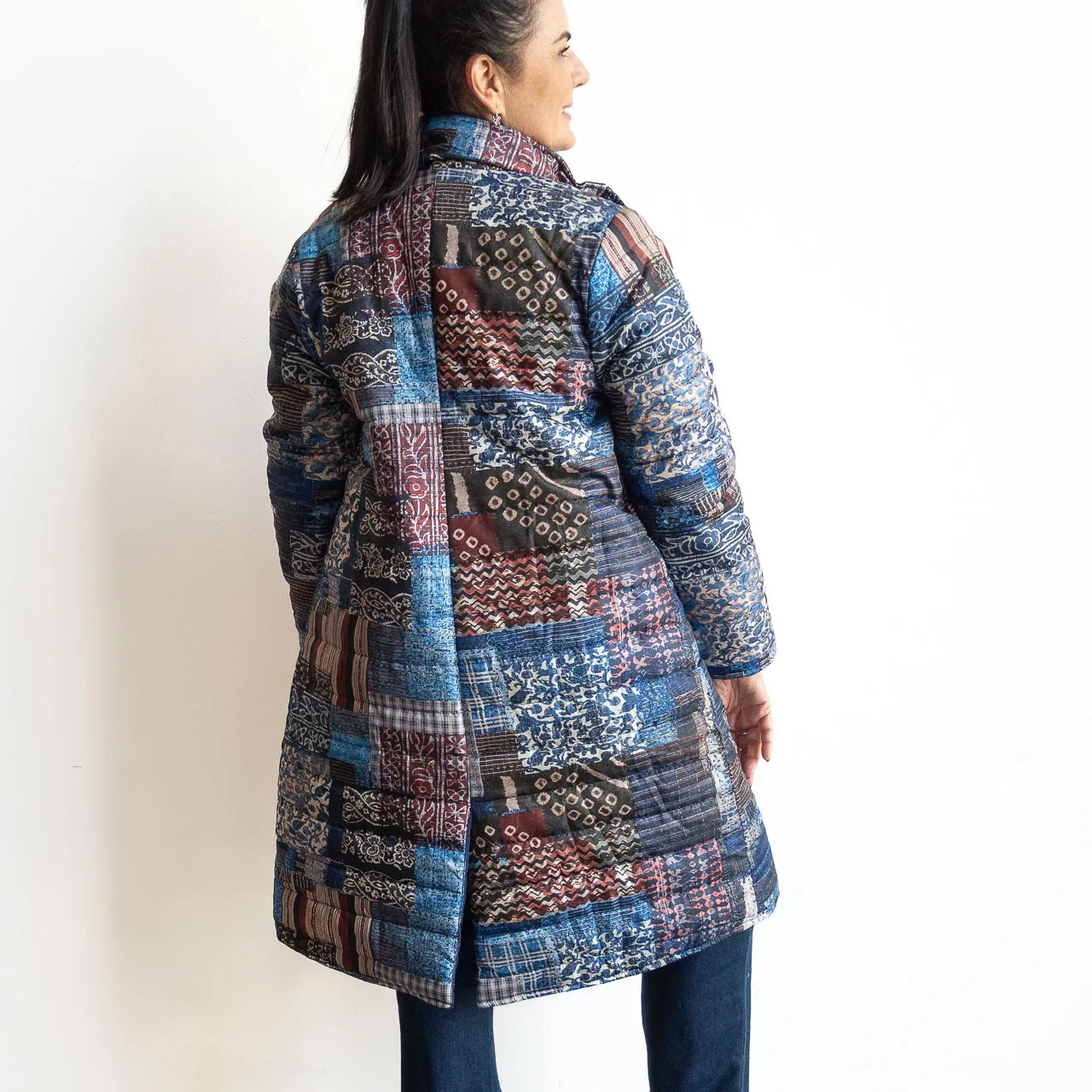 Like No Other Puffer Coat by Orientique Australia - Kantha Patch - 3245