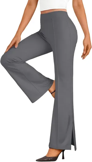 LILLUSORY Womens High Waisted Work Pants Business Casual Yoga Flare Leggings Stretchy Slacks