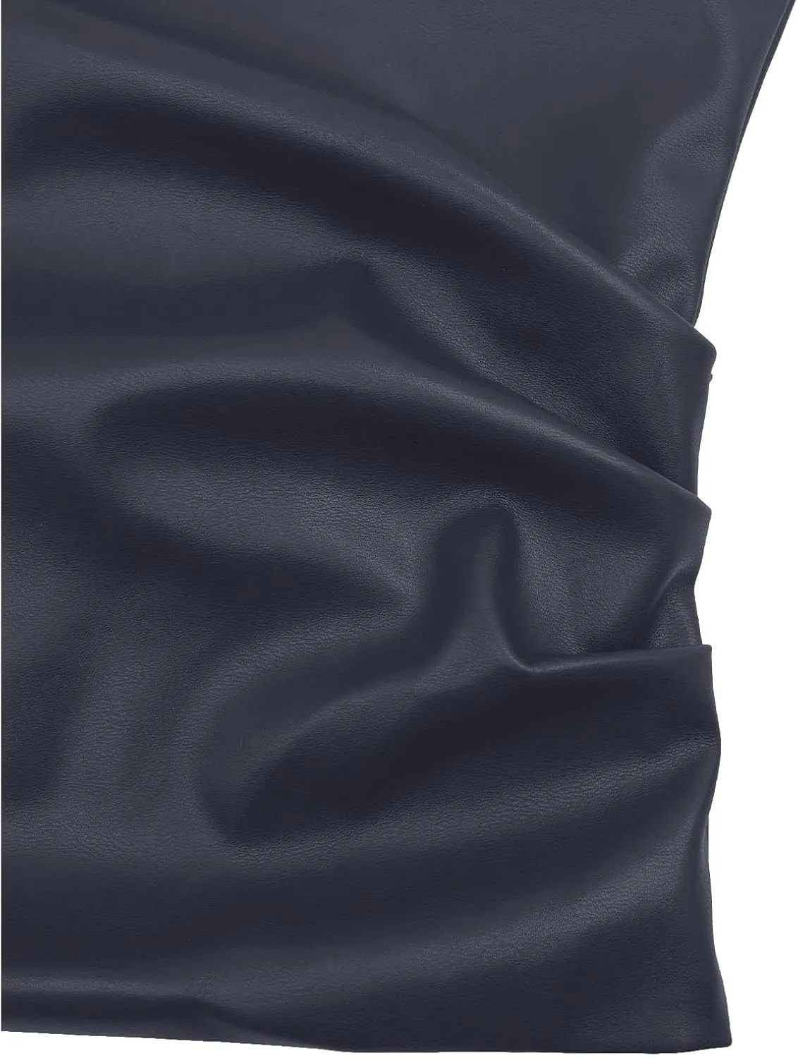 Limerose Womens Off Shoulder Top Sleeveless Shirts Faux Leather Slim Fitted Tank Top
