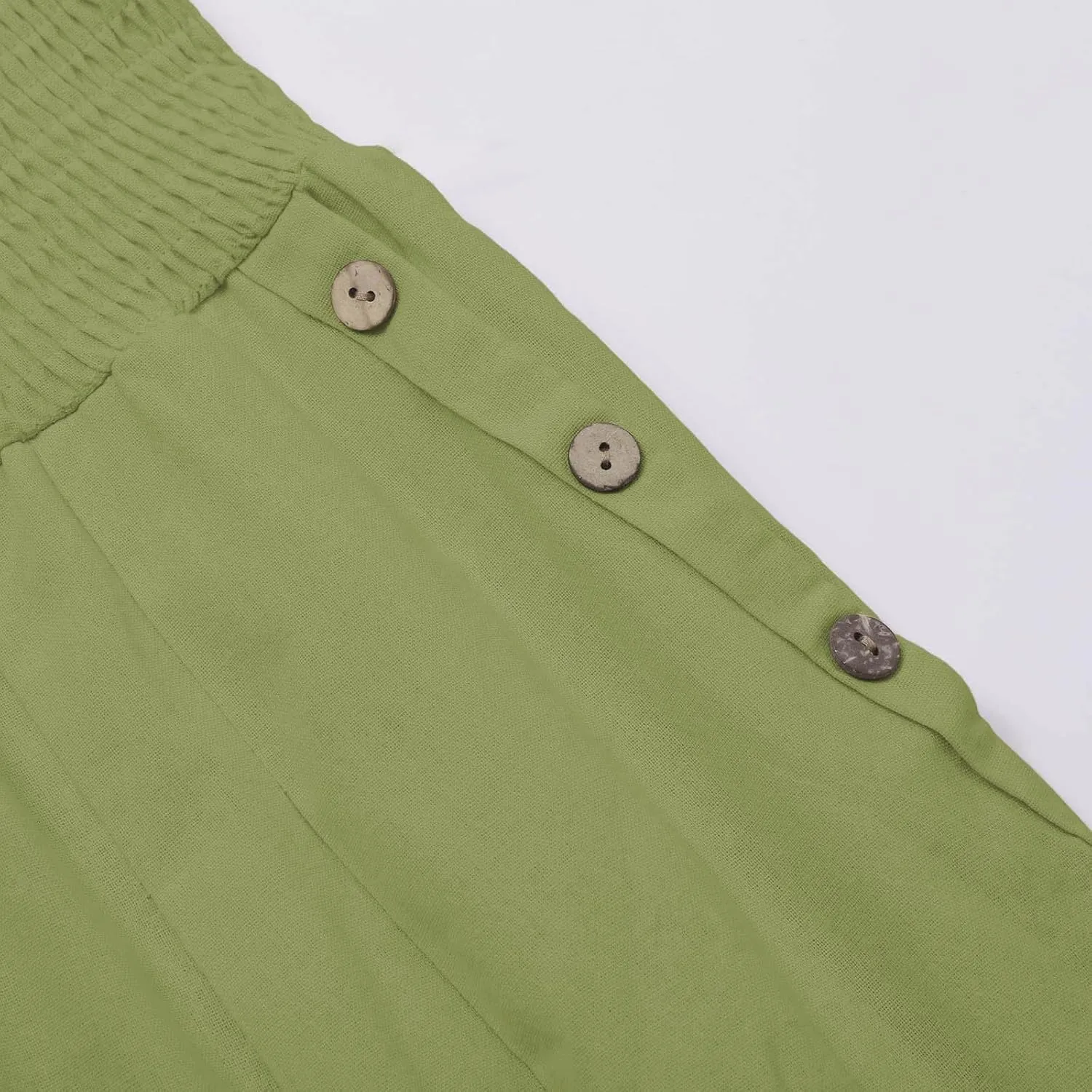 Linen Wide Leg Pants Women Summer Casual Drawstring Elastic High Waist Trousers Beach Trendy Palazzo Pant Knit Pants