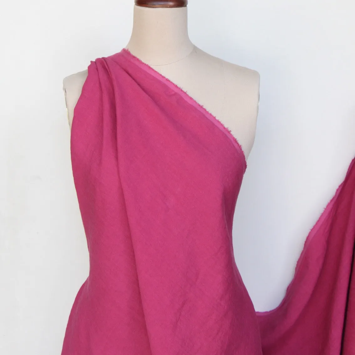 Linford Magenta Washed Linen