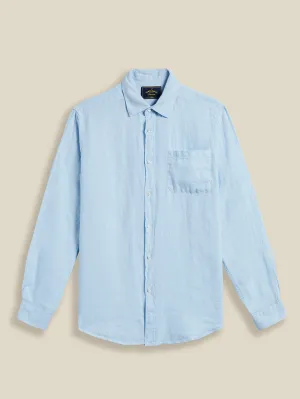 Long Sleeve Linen Shirt - Sky