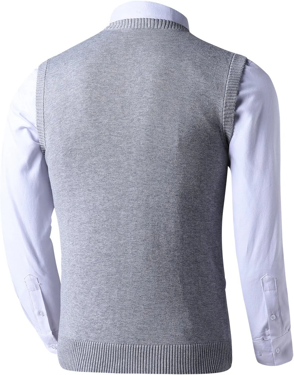 LTIFONE Sweater Vest for Men, Knited Business Slim Fit Mens V Neck Sweater, Big and Tall Pullover Sleeveless Sweaters