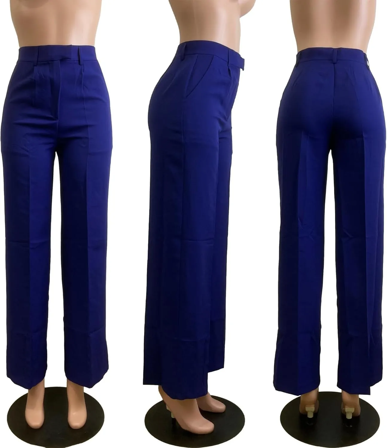 Lucuna Women's Wide Leg Dress Pants High Waisted Straight Leg Slacks Business Office Work Pants Trousers